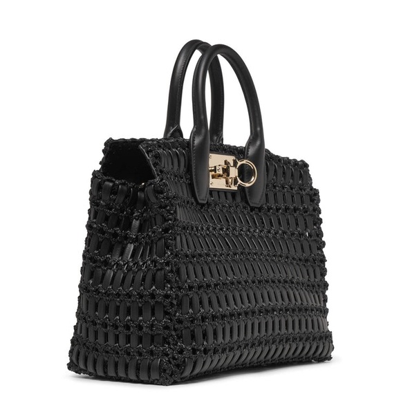 Salvatore Ferragamo The Studio Raffia Leather Bag! - Picture 4 of 5